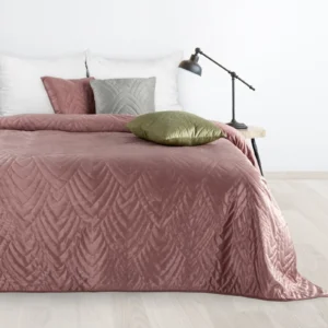 Gultas pārklājs LUIZ 6 | VELVET | PINK - 220x240 cm